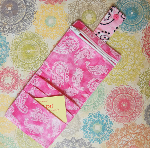 Wallet - Pink Paisley