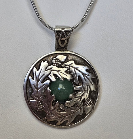 Abundance Pendant Oak & Acorns w/Aventurine
