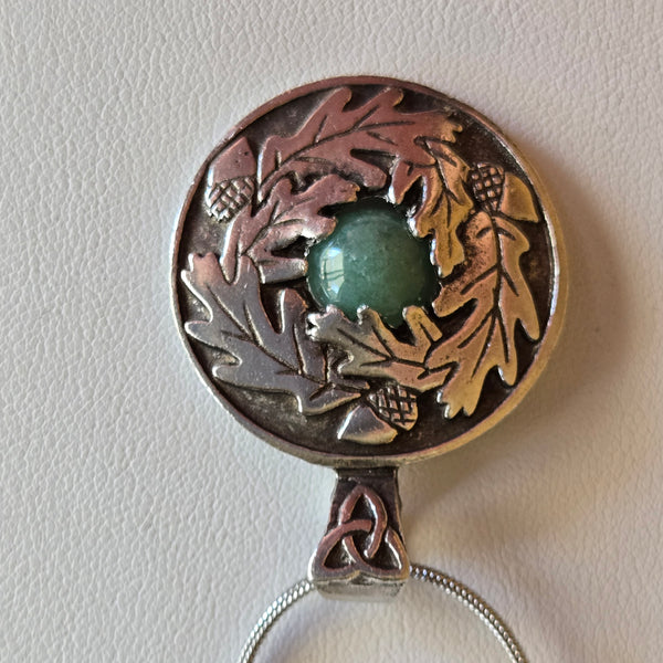 Abundance Pendant Oak & Acorns w/Aventurine