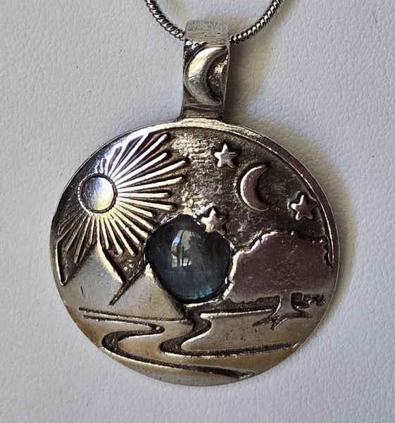 Natural Blessings Pendant w/Labradorite gemstone
