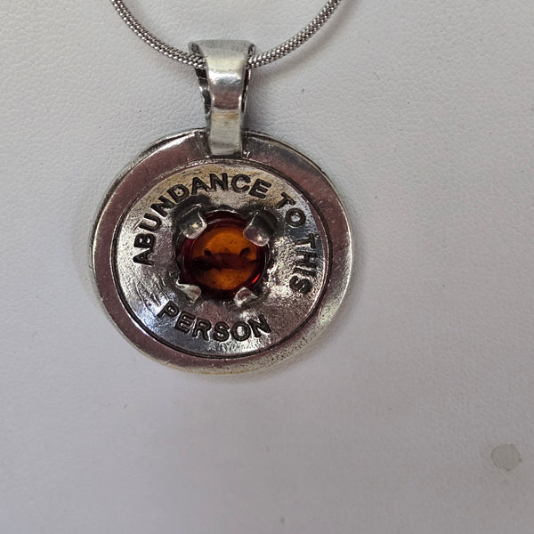 Abundance Pendant Oak & Acorns w/AMBER