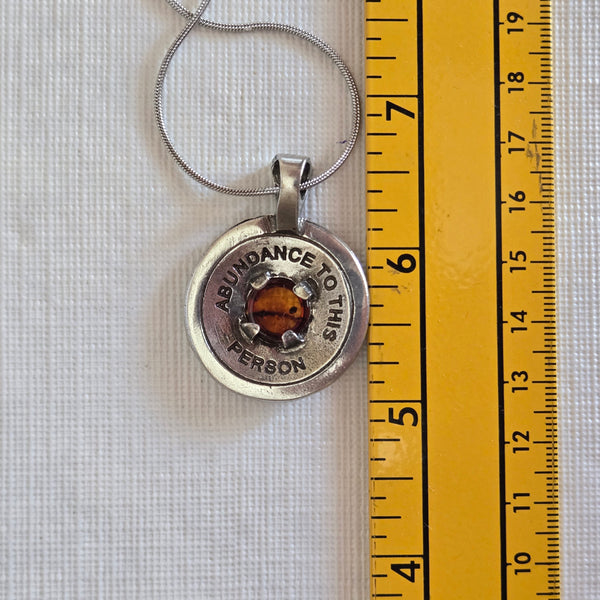 Abundance Pendant Oak & Acorns w/AMBER