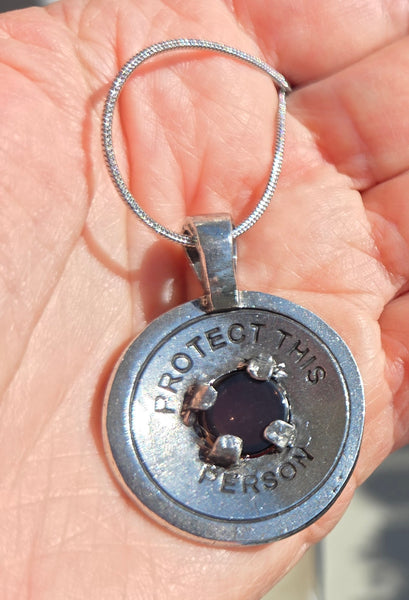 Protection Pendant w/Smoky Quartz Gemstone