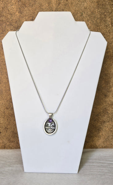Dragon Strong Pendant w/Amethyst Gemstone