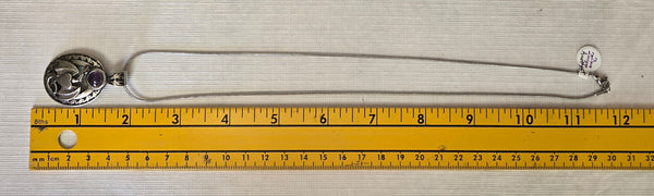 Dragon Strong Pendant w/Amethyst Gemstone