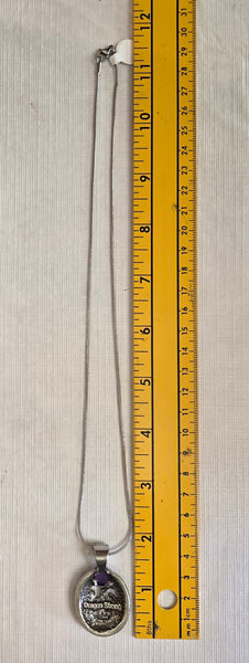 Dragon Strong Pendant w/Amethyst Gemstone