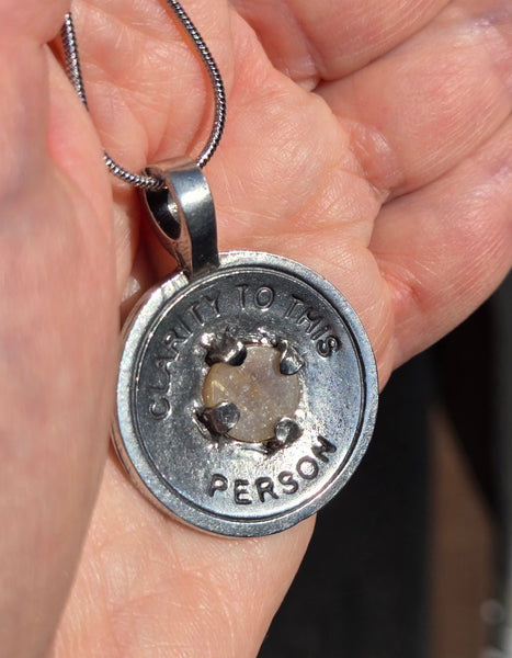 Sunlight Clarity Pendant w/Sun & Rutilated Quartz