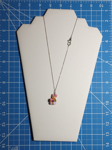 Pink Rainbow Bear Pendant #1