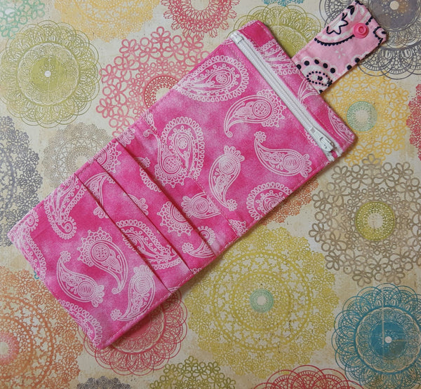 Wallet - Pink Paisley