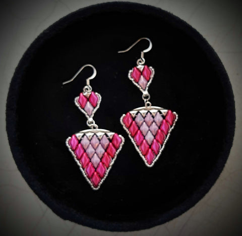 Hot Pink & Lavender Earrings
